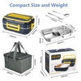 thumbnail image 4 of Electric Lunch Box Food Heater Portable Three Compartment Food Lunch Box Warmer for Car Truck Home Work Leak Proof with 1.2L Removable 304 Stainless Steel Container & Spoon (White), 4 of 13
