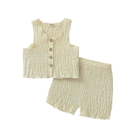 

Toddler Girls Outfits Dressy Outfits Boys Sleeveless Solid T Shirt Vest Tops Shorts Fall Girls Clothes 4 Years-5 Years