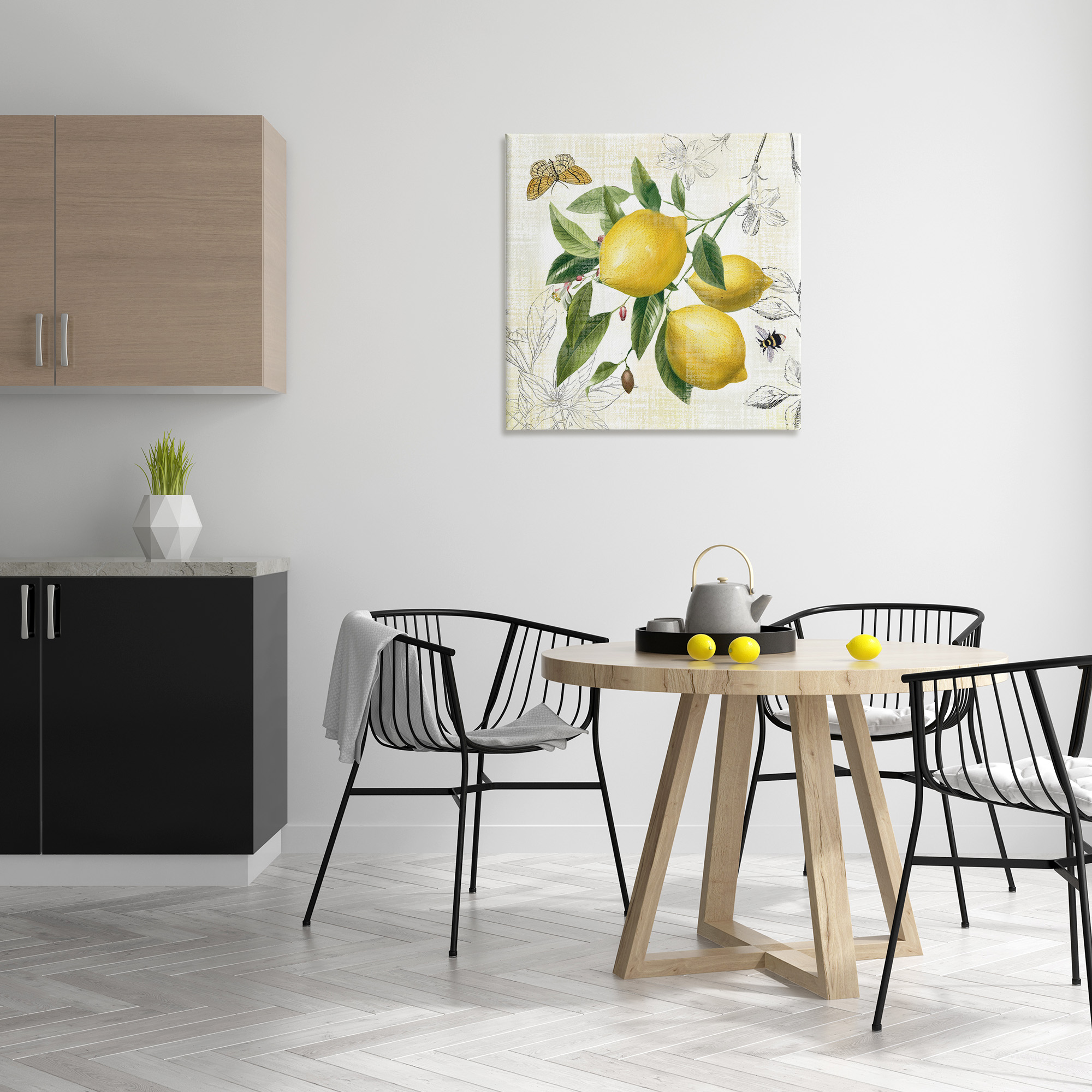 Stupell Industries Vintage Lemon Blossoms Food & Beverage Painting Gallery Wrapped Canvas Art Print Wall Art, 30 x 30