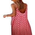 thumbnail image 3 of Femmes Boho Floral Robe Sans Manches Spaghetti Sangle en Vrac Vacances Plage Longue Robe, 3 of 4
