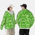 thumbnail image 4 of Balery Green Cucumber Sudadera ligera de manga larga con capucha y protección solar UPF 50+ para hombre y mujer, ideal para pesca y running-Small, 4 of 7