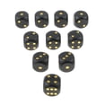 thumbnail image 1 of 10 dados de madera D6 punteados para juegos de mesa D&amp;D TRPG, suministros para fiestas y casinos. Negro, 1 of 8