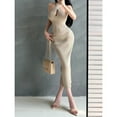 thumbnail image 6 of Women's European Style Cross-back Halter Form-fitting Dress Sexy Hollow Out Bodycon Dress 2025 Summer Female Knit Dress, 6 of 8