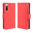 thumbnail image 1 of Case for Sony Xperia 10 II Cover Adjustable Detachable Card Holder Magnetic closure Leather Wallet Case - Red, 1 of 5