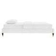 thumbnail image 3 of Modway Harlow Full Performance Velvet Platform Bed Frame in White, 3 of 5