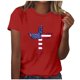 thumbnail image 2 of Haivin Women's Casual Short Sleeve Shirts Crew Neck Vintage Print Pullover Top Summer Fashion Outfits Clothes, 2 of 5