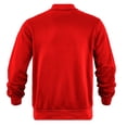 thumbnail image 5 of Bomber Jacket Men Full Zip Up Causal Windbreaker Jackets for Men Classic Baseball Collar Fall Jacket Red S, 5 of 8