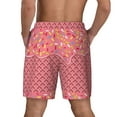 thumbnail image 3 of Kdxio Chocolate With Flowing Cream Print Men'S Swim Trunks With Compression Liner 7 Inch Inseam Quick Dry Swim Shorts, 3 of 7