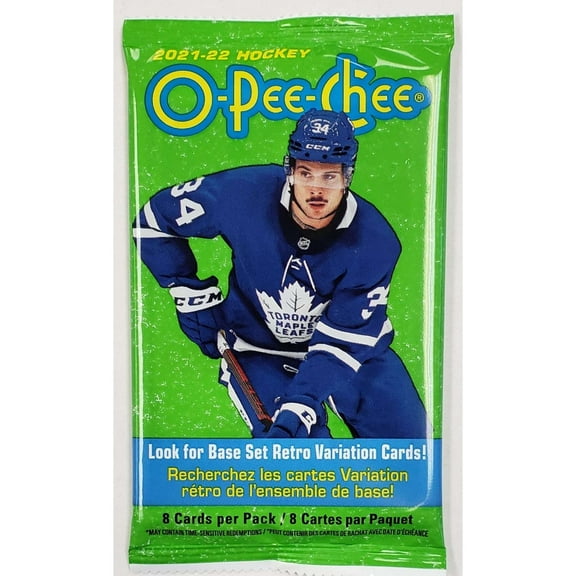 NHL Upper Deck 2021-22 O-Pee-Chee Hockey Trading Card RETAIL Pack (8 Cards)