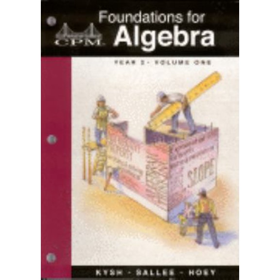 Pre-Owned Foundations for Algebra: Year 2, Vol. 1 (Paperback) 1931287074 9781931287074