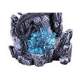 thumbnail image 3 of Large Dark Age Black Dragon w/ LED Light Blue Crystal Rock 18"h, 3 of 4