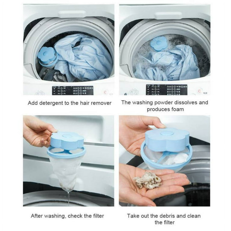  Lint Catcher for Laundry,Pet Hair Remover for Laundry Floating  Hair Filter Lint Trap Net for Washer Reusable Household Hair Filter Washer  Lint Trap Net Pouch for Hotel Apartment Home College Dorm 