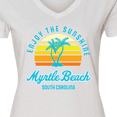 thumbnail image 4 of Inktastic Summer Enjoy the Sunshine Myrtle Beach South Carolina Blue Women's V-Neck T-Shirt, 4 of 5
