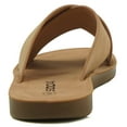 thumbnail image 4 of Soda Shoes Women Sandals Crisscross Band Strap Casual Slides REFLECT-S Tan Brown Coffee 8, 4 of 5