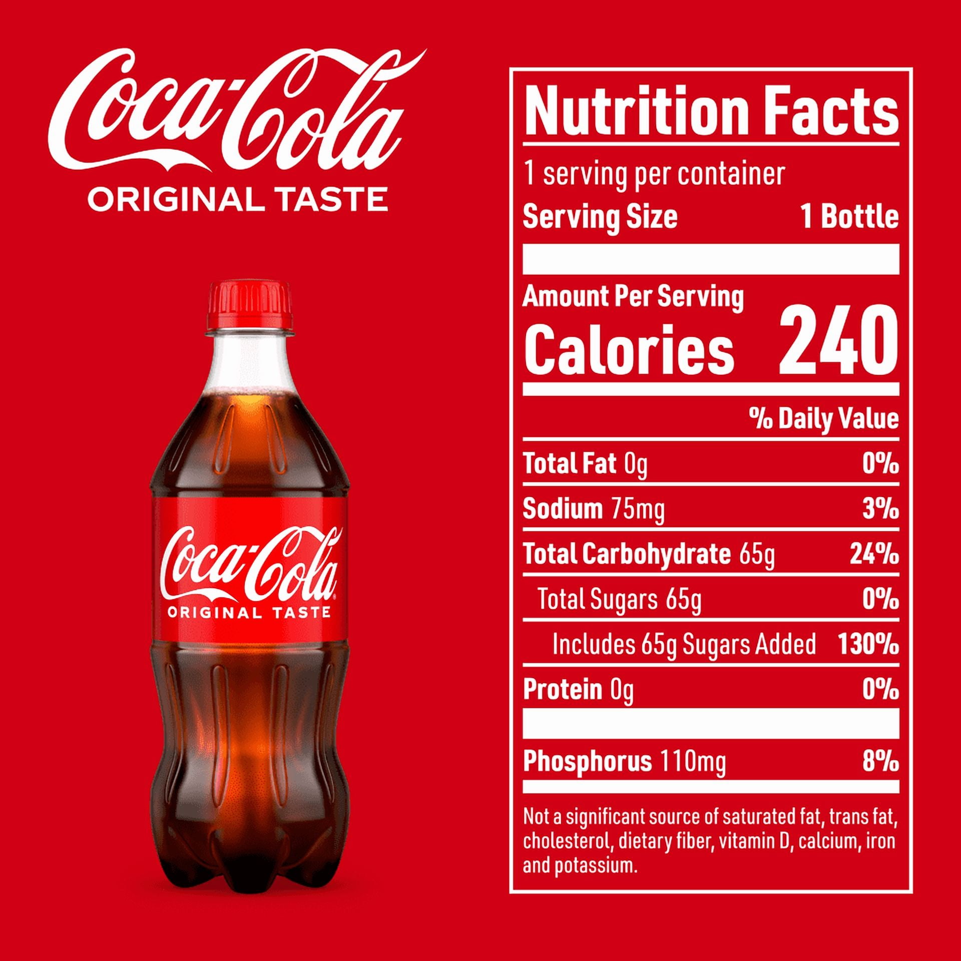 Coca Cola Classic 20 oz Plastic Bottles - Pack of 24