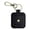 Black, variant on Elegant Leather Ring Holder Keychain with Double Sided Transparent Case, Cute Keychain for Sobriety Chips, Coins, and Mini Travel Storage Pouch