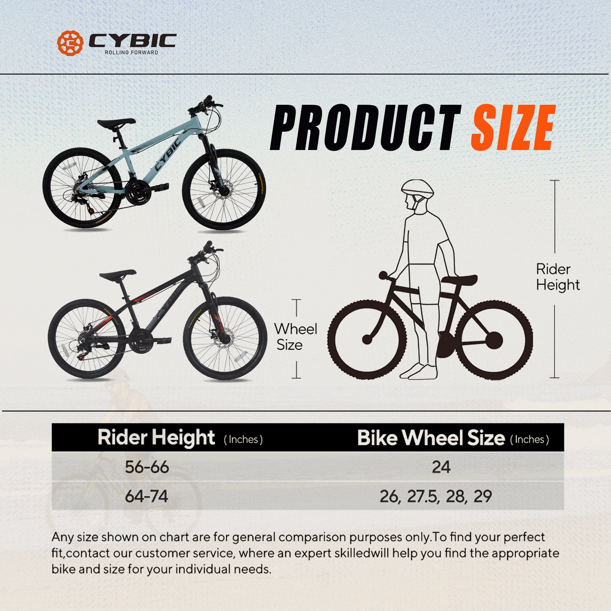 Cybic Mountain Bike 26 inch Wheels, 21 Speed with Aluminum Alloy Frame, Disc Brakes Blue