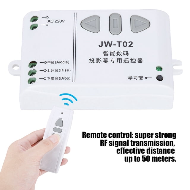 Proyector Switch de Pantalla Proyección Controlador de Pantalla Receptor Botón de Aprendizaje Control Inteligente Remoto para Entretenimiento Domémico