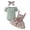 A116-Green, variant on TOWED22 Baby Girl Clothes Summer Outfits Newborn Ruffle Sleeve Romper Infant Flower Shorts Set with Headband 0-18 Months Green,12-1 M