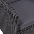 thumbnail image 5 of vidaXL Chaises de Jardin 2 Pcs avec Coussins en Rotin Poly Noir, 5 of 5
