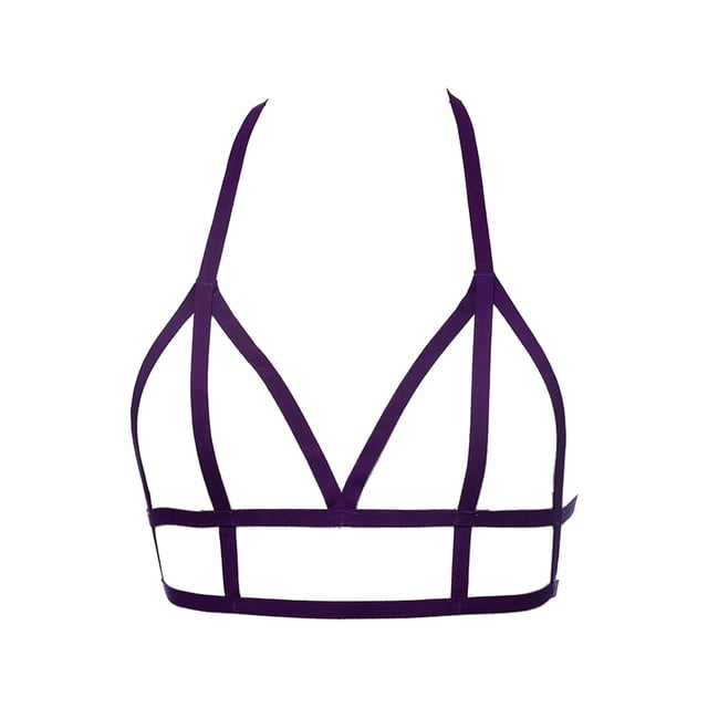 Brassiere Material Premium Cupsess Lencería Firfieza Apasionada Misterioso Dulce Regalo Romántico Atmósfera Moda Cupless Bras Oscuro Púrpura Speravity XX000635-06