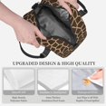 thumbnail image 5 of DouZhe Lunch Bags for Women and Men, Brown Giraffe Texture Prints Reusable Portable Insulated Cooler Waterproof Lunch Tote Bag for Travel Work School Picnic, 5 of 7