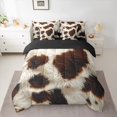thumbnail image 3 of Manfei Rustic Cow Print 7 Pieces Bedding Comforter Set, Countryside Full Bedding Set, Chic Modern Fashion Reversible Fitted Sheet Flat Sheet, Microfiber Bedroom Decor, 3 of 8