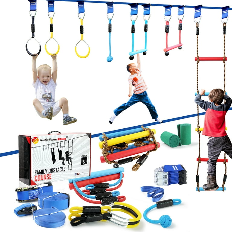  Ninja Warrior Obstacle Course Swing Bar Attachment, Outdoor  Playground Accessories for Kids, Jungle Gym Line Training Equipment,  Playground Trapeze Swing Set for Ultimate Fun : Toys & Games