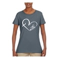 thumbnail image 2 of Wild Bobby Heart Made Of Faith Inspirational/Christian Women Graphic Tee, Charcoal, X-Large, 2 of 5