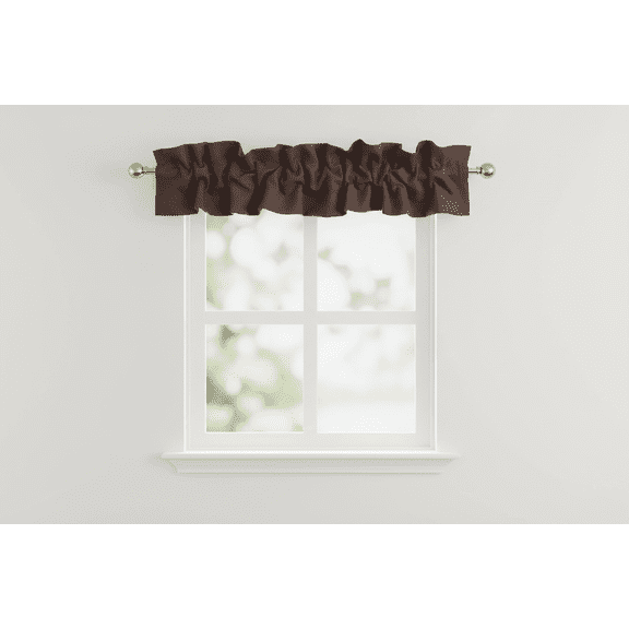 Solid Poplin Curtain Sleeve Topper Brown