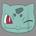 thumbnail image 2 of Women's Pokemon Bulbasaur Wink Face  Racerback Tank Top Gray Heather Large, 2 of 4