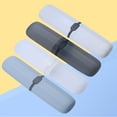 thumbnail image 5 of Estuche de plástico para cepillos de dientes (4 unidades), portátil, para viaje, para guardar pasta de dientes (blanco, transparente, negro transparente, gris azulado), 5 of 5