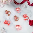 thumbnail image 5 of Cook with Color 6 Piece Silicone Valentine’s Day Straw Topper Set, Reusable Straw Covers for Standard Straws, 5 of 5