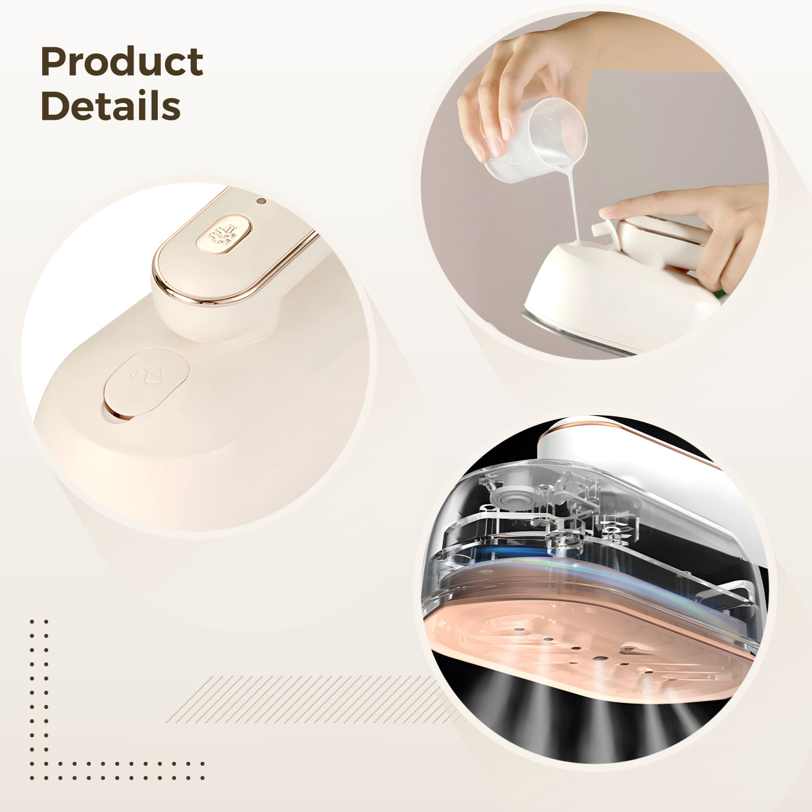 Mini Steam Iron for Clothes, Foldable Handheld Steamer with 1000W Power, 70 ml Water Tank, 15 g/min Steam Output, Compact Travel Garment Steamer for All Fabrics