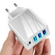 thumbnail image 2 of Cargador USB C de 3,1 A Cargador de pared USB de 4 puertos para smartphones 3USB + Tipo C Cabezal de carga de 4 puertos, 2 of 7