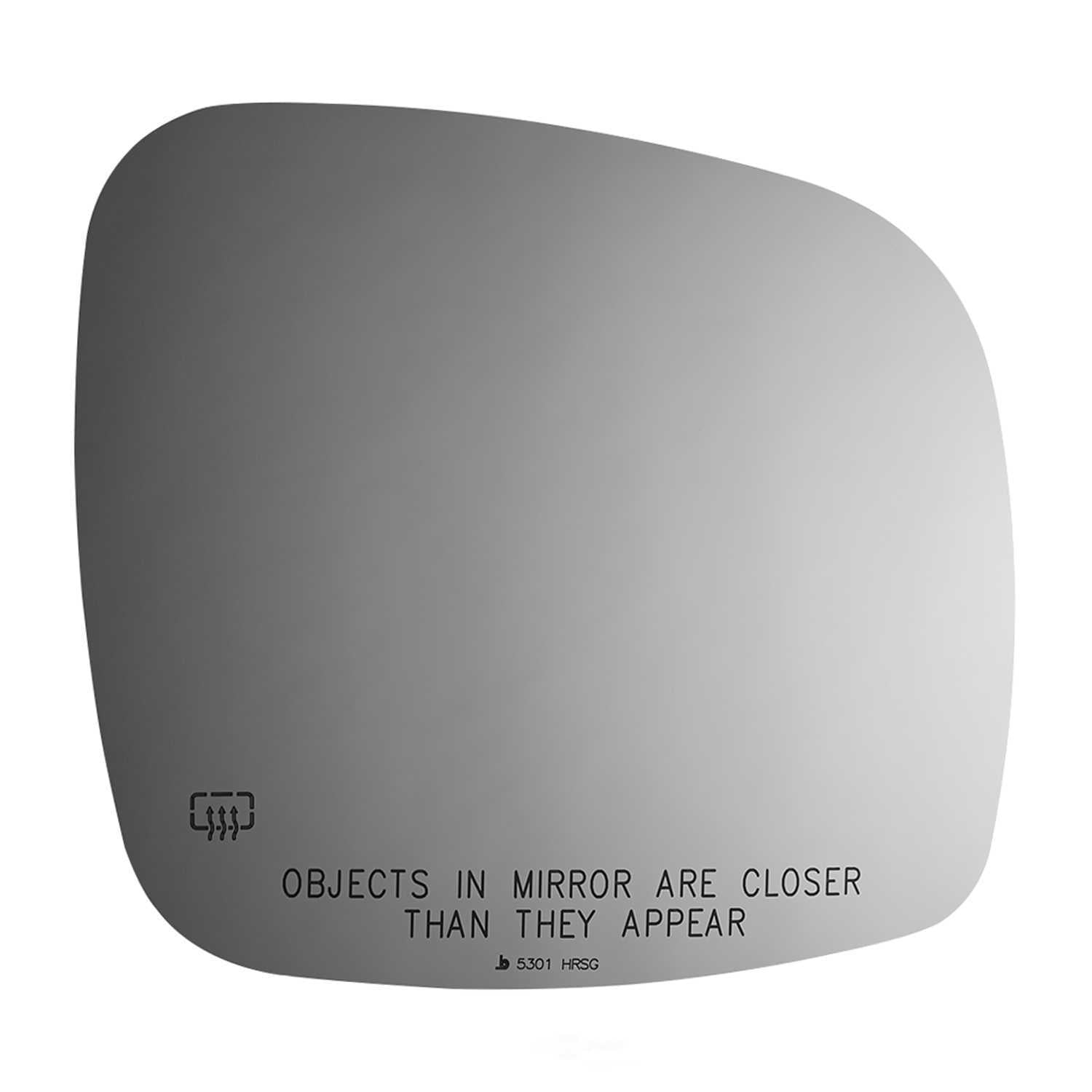 Burco Side View Mirror Replacement Glass with Motor Mount Plate - Clear Glass - 5301HRSG