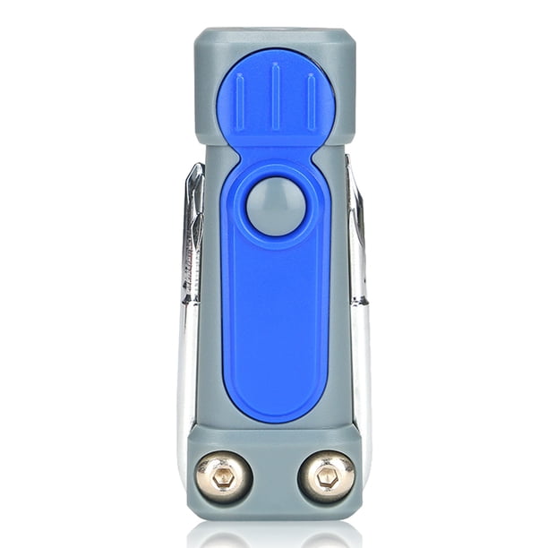 Destornillador Mini Portátil 6 en 1 Linterna LED Interior al aire libre Inicio Bicicleta Camping Noche de trabajo Reparación Herramientas de iluminación Azul Guardurnaity TO001497-02B