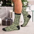 thumbnail image 7 of Bingfone Compression Socks for Women and Men Long Socks for Running Athletic Cycling Nurse- Tropical Plants Green, 7 of 7
