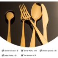 thumbnail image 3 of 60 Piece Silverware Set for 12, 60 pcs Stainless Steel Flatware Set, Dinning Tableware Cutlery Set, Mirror Polished Utensils for Lunch Dinner, Include Knife Fork Spoon for Home (Gold Titanium), 3 of 7
