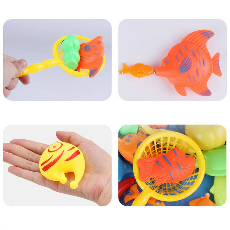 30/52 Pcs Magnetic Fishing Toys Plastic Fish Rod Set Kids Playing Water  Gifts