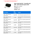 thumbnail image 2 of Upper Intake Manifold - Compatible with 2004 - 2007 Chevy Express 3500 2005 2006, 2 of 2