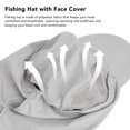 thumbnail image 3 of Sombrero de protección solar ANGGREK gorra de pesca de ala ajustable de poliéster portátil a prueba de viento, 3 of 8