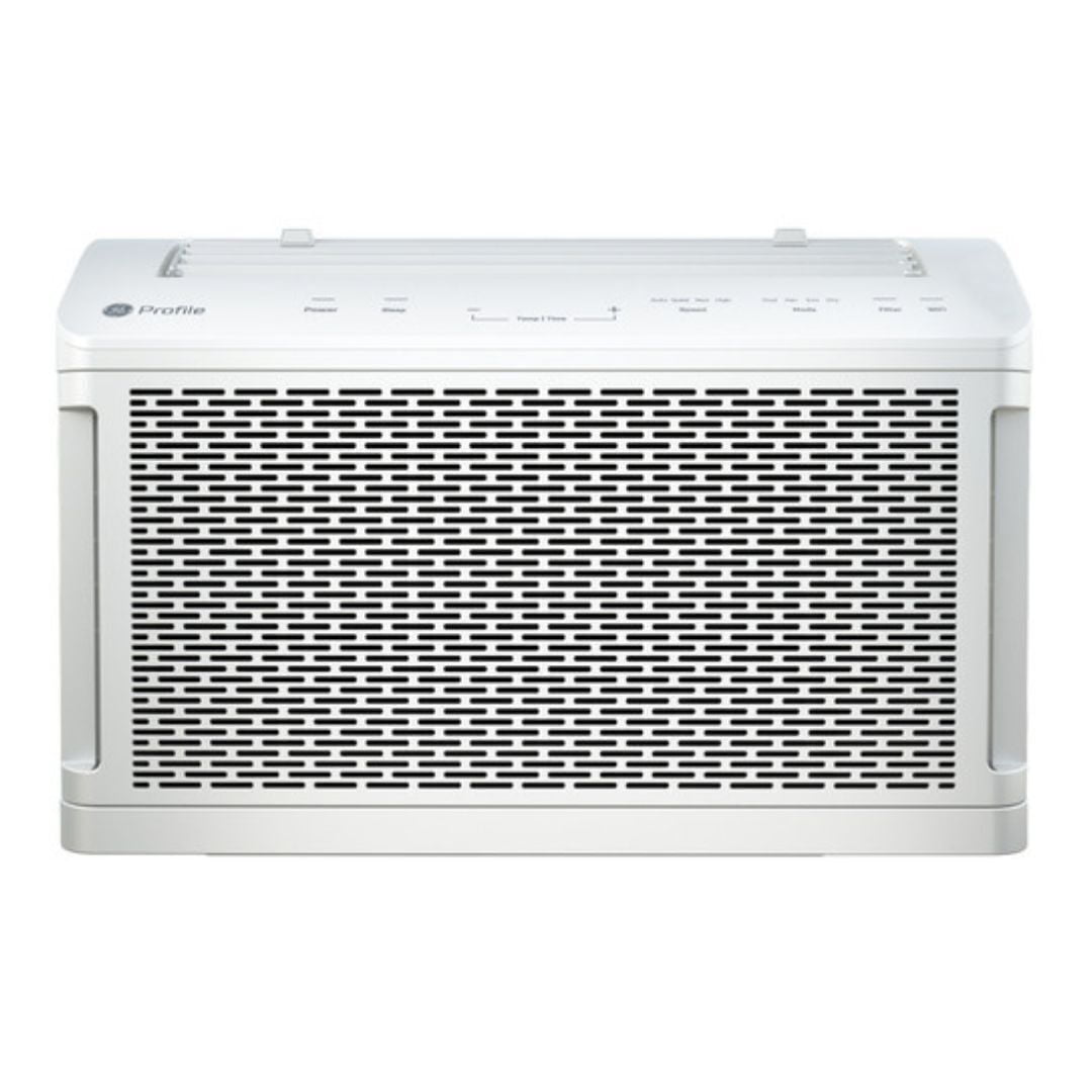 GE Profile ClearView 8300 BTU Smart Window Air Conditioner with Built-In Wi-Fi and Ultra-Quiet Operation for Medium Rooms (White)