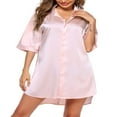 thumbnail image 1 of PENGXIANG Chemise Pyjama Femme Chemise de Couchage à Manches Mi-Longues, 1 of 6