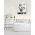 thumbnail image 2 of Farmhouse Cotton Bathroom Decor Wall Art Rustic Flower Just Have Faith Butterfly Floral Pictures Wall Decor Canvas Painting Prints Artwork Home Decorations Framed for Bedroom Living Room 12"x16", 2 of 6