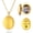 gold, variant on Personalized Engraved Flower Photo Locket Necklace Hold Picture Oval Pendant Necklace for Women Memorial Jewelry for Women