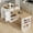 White, variant on 81" Kitchen Island with Extendable Dining Table, Mobile Storage Islands with Power Outlet for 4-6, Island Table with 2 Drawers, 2 Cabinet & 2 Side Open Shelves for Dining Room House Bar (White)