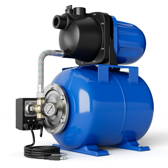 Gymax 1.6 HP Shallow Well Pump 1000 GPH 164 FT Stainless Steel Garden Jet Pump Blue & Black