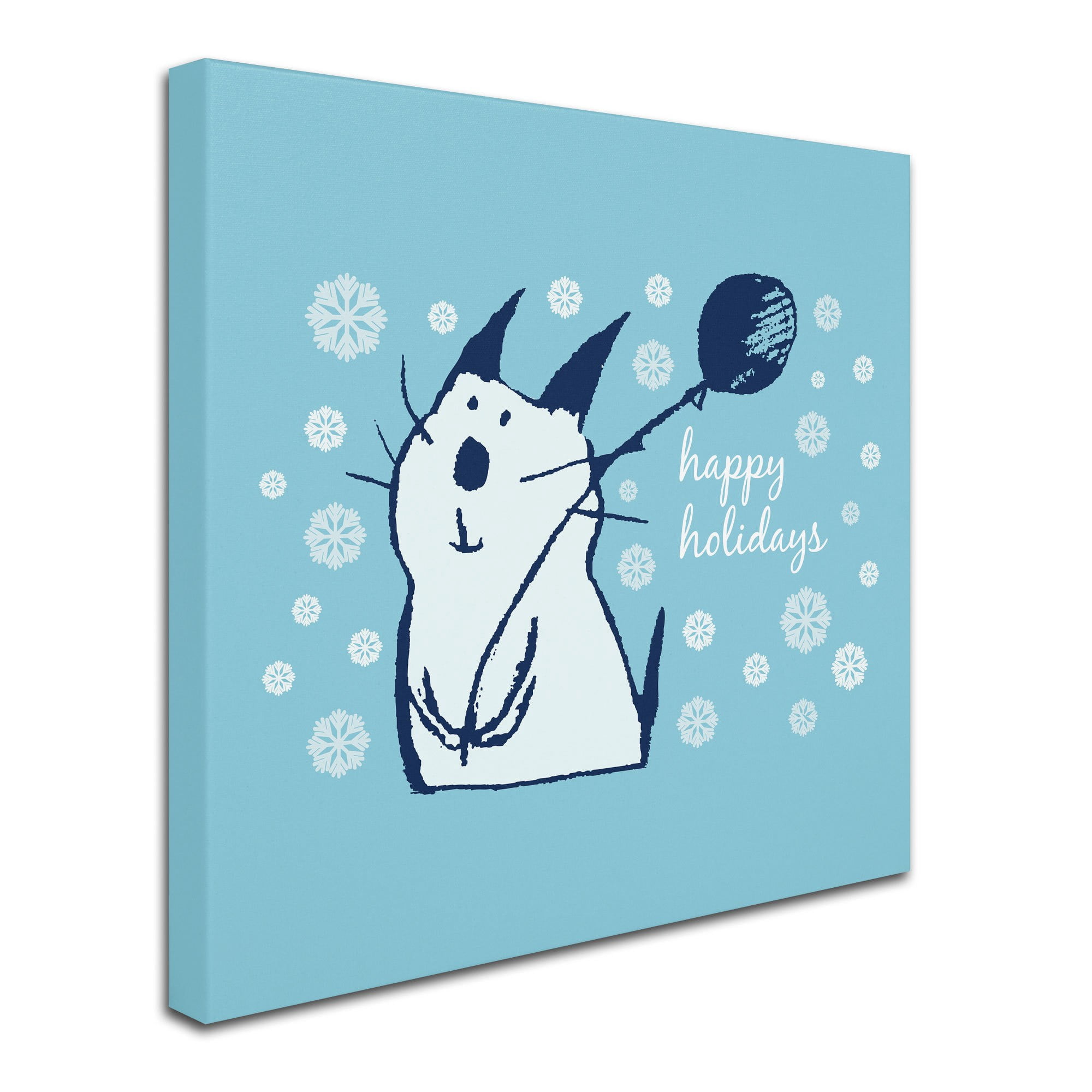 Trademark Fine Art "Christmas Party Cat" Canvas Art by Carla Martell