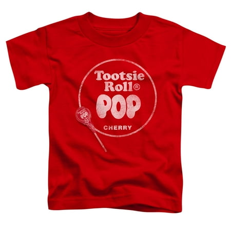 3t Short - Tootsie Roll - Tootsie Roll Pop Logo - Toddler Short Sleeve Shirt - 3T